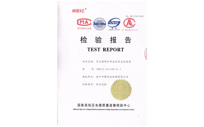 變壓器保護(hù)用高壓熔斷器檢測(cè)報(bào)告